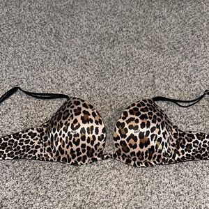 Leopard Print Women's Bra 34B